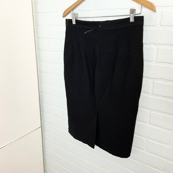 NWT Ronen Chen Pencil Skirt Back Zipper Stretch Black Capsule Wardrobe Sz 2 - Picture 6 of 13